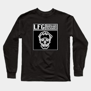 LFG Looking For Group Necromancer Skull Dungeon Tabletop RPG TTRPG Long Sleeve T-Shirt